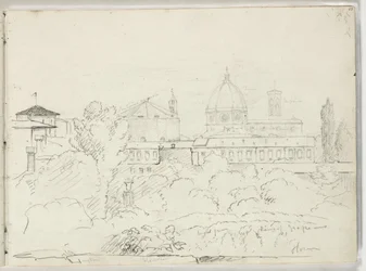 Florence avec vues du Duomo et du Campanile, 1831